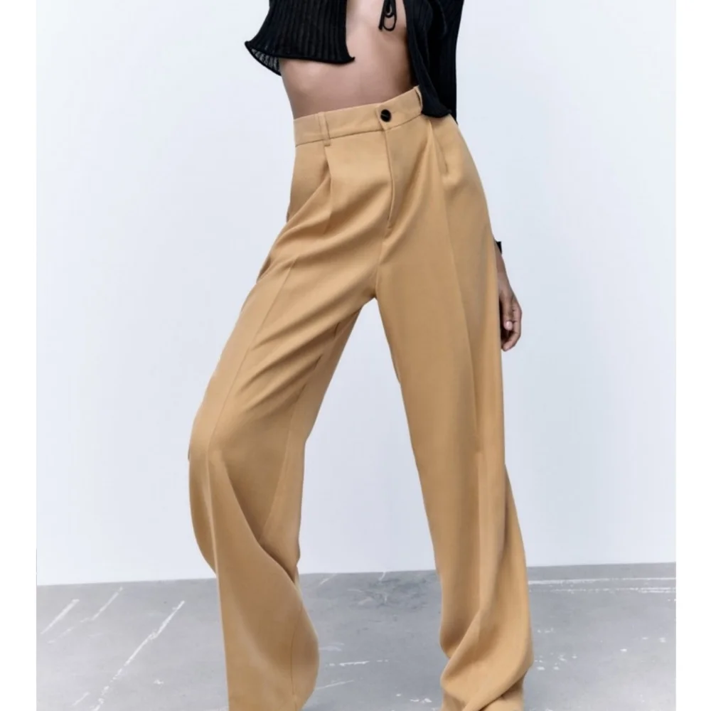 ZARA * WIDE LEG PANTS CAMEL Size S